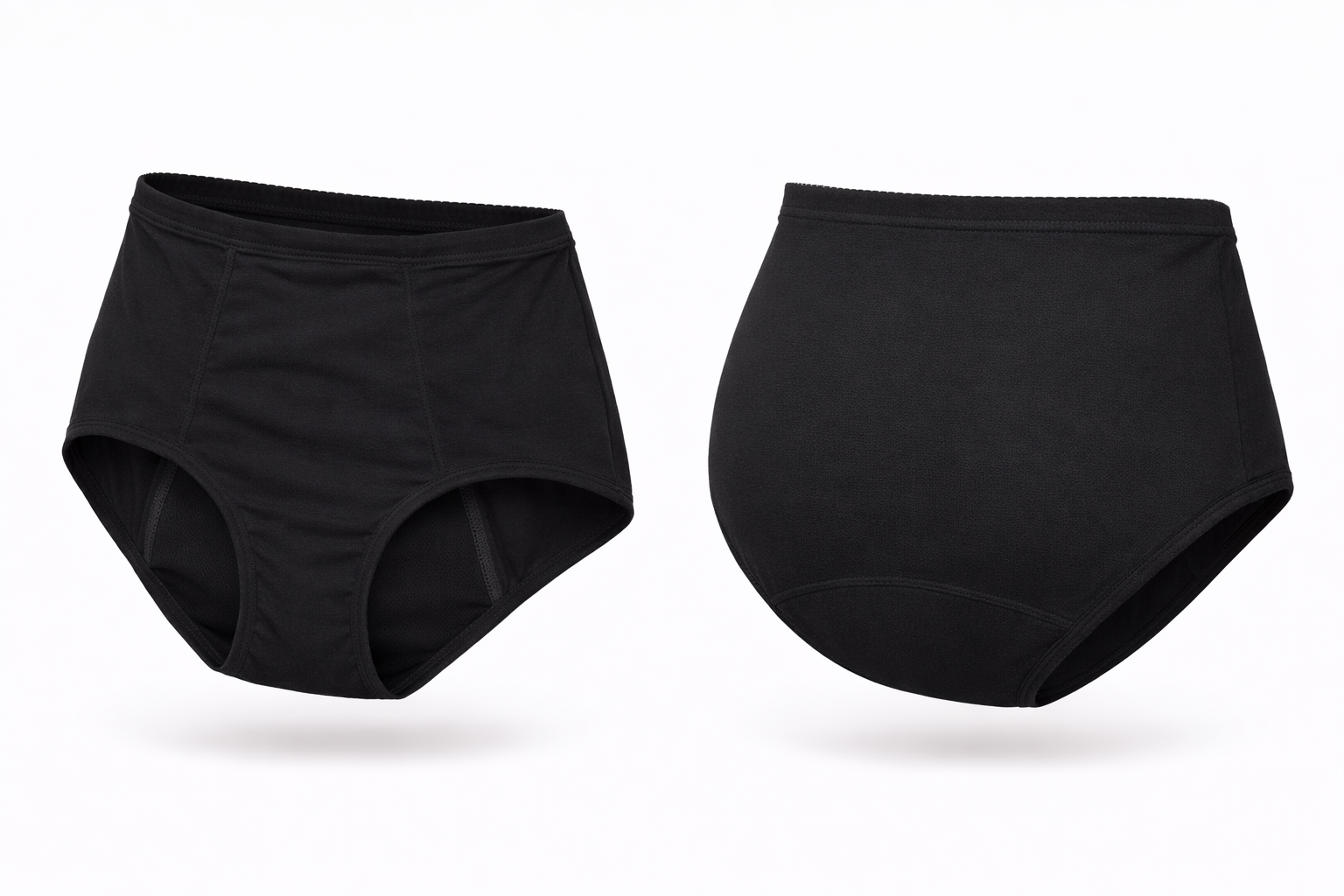 Front and Back view of Brolly underwear on a white background - Black