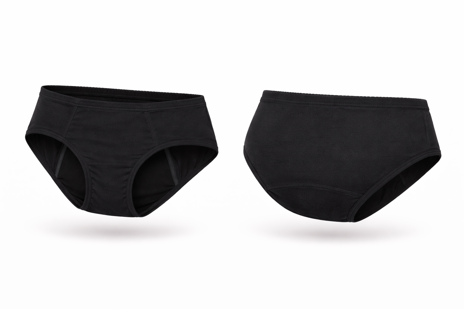 Front and Back view of women's Brolly underwear on a white background - Black