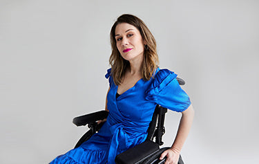 Disable women on wheelchairs smiling