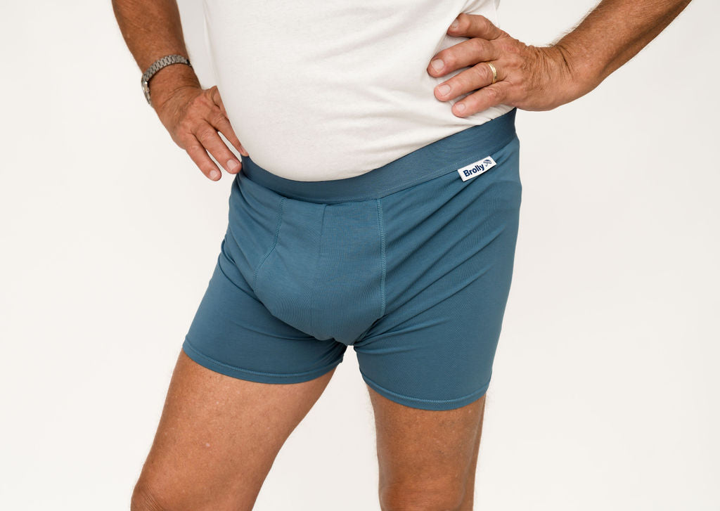 Person wearing Brolly Sheets underwear - Denim