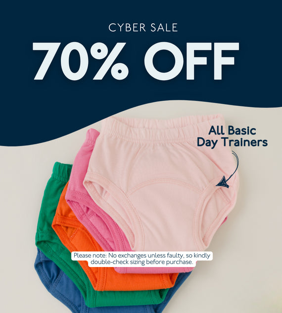 Toddler wear pink training pants