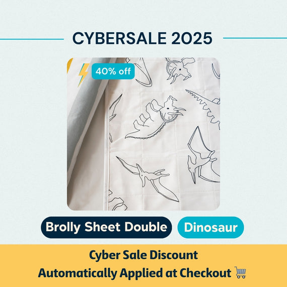 Blue Waterproof Brolly Sheet in Adult Room King Single bed