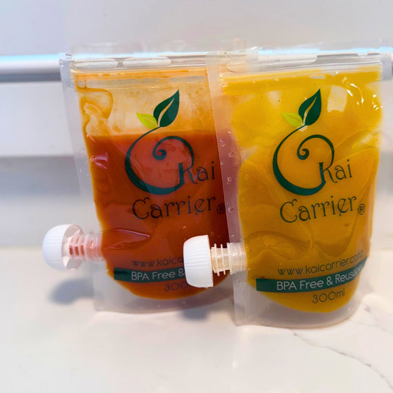 300ml Tube Feeding Pouches Kai Carrier x 3