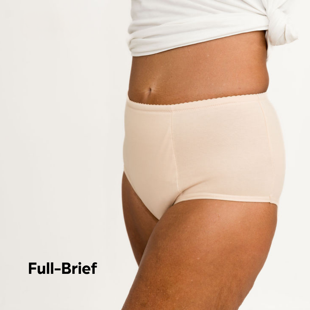 Women’s Absorbent Underwear - Full Brief - Beige