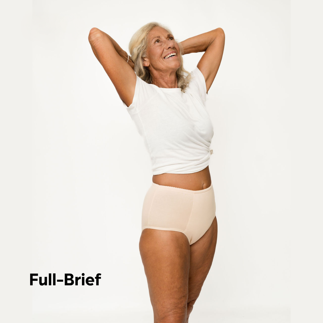 Women’s Absorbent Underwear - Full Brief - Beige