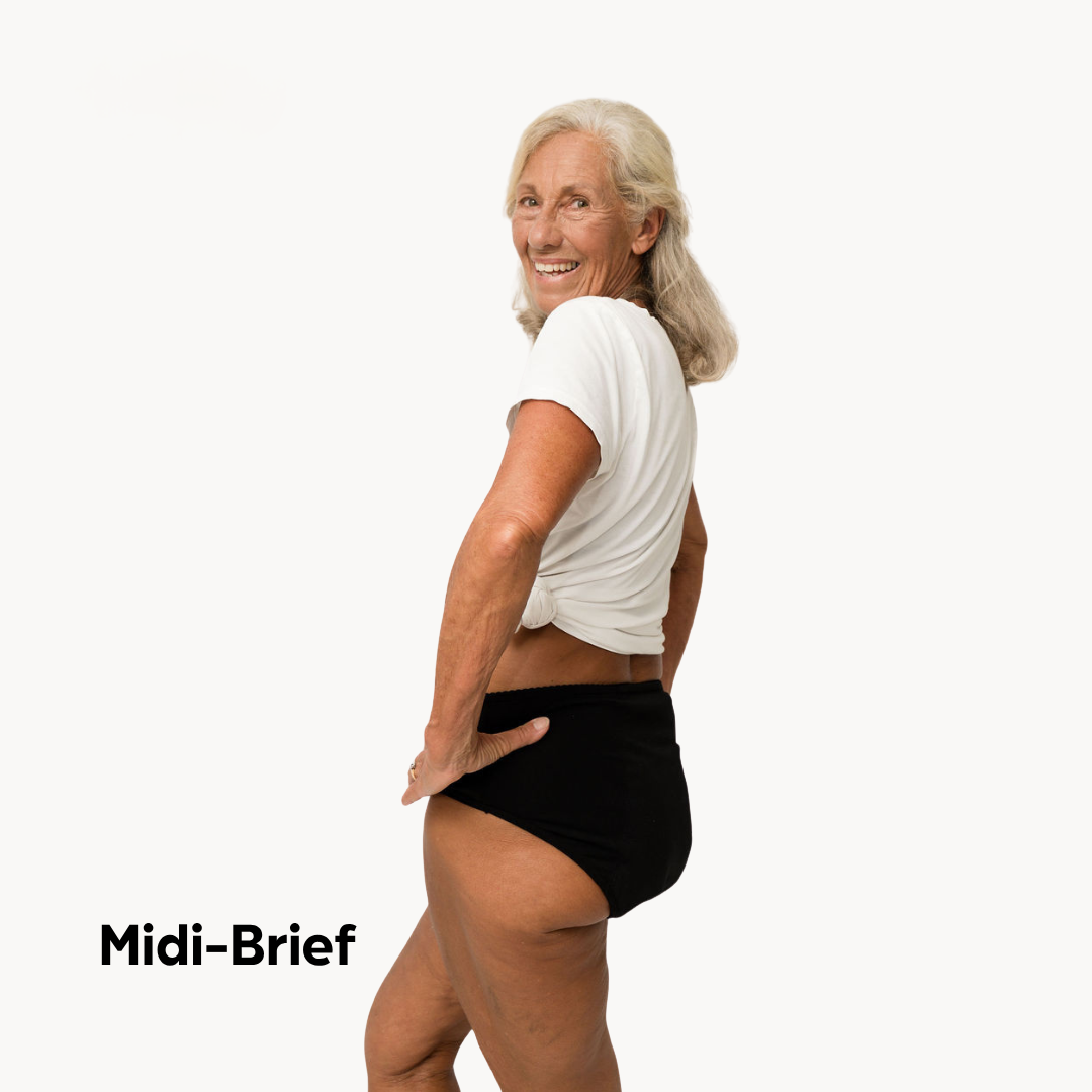 Women’s Absorbent Underwear - Midi Brief - Black