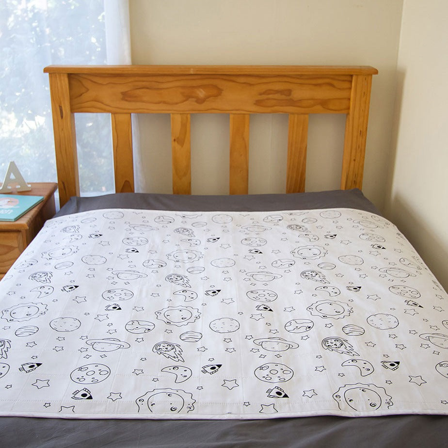 Brolly Sheets Natural Cotton Incontinence Bed Pad Galaxy