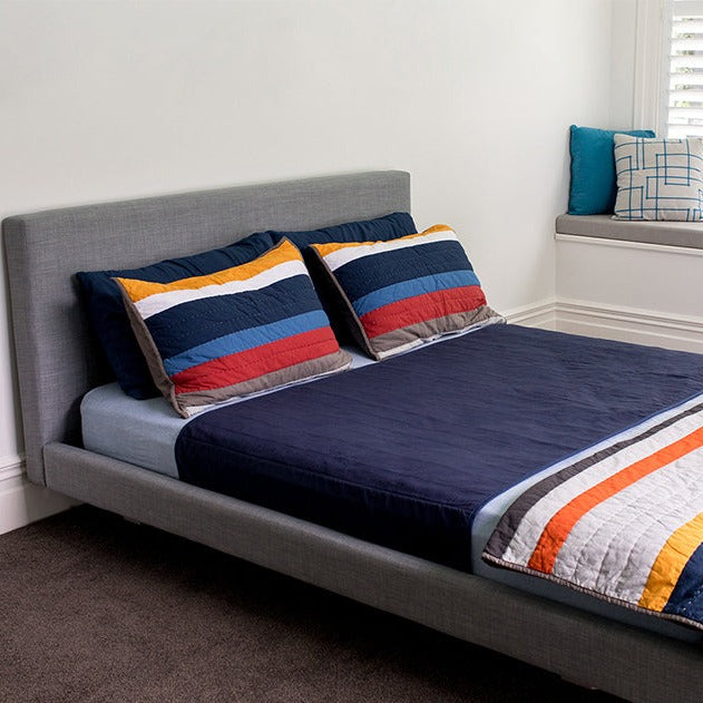 dark blue waterproof sheet double queen king bed