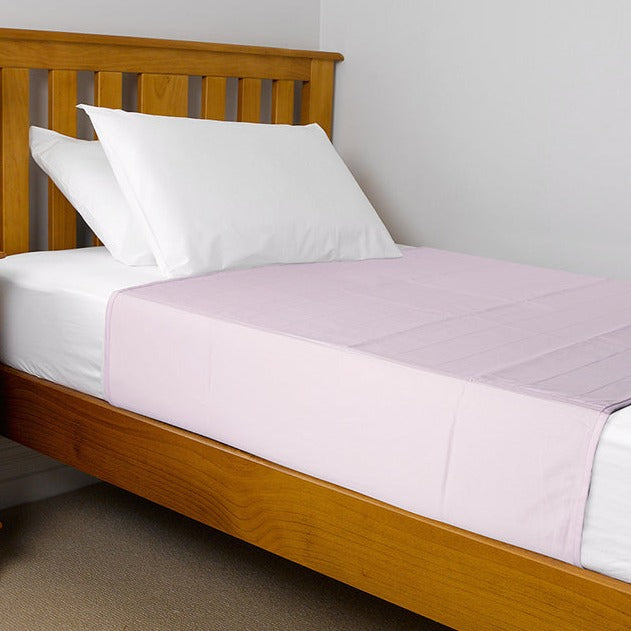 Pale Pink Waterproof Brolly Sheet in Adult Room King Single