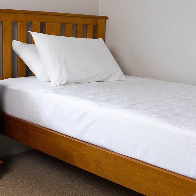 White Green Waterproof Brolly Sheet in Adult Room King Single